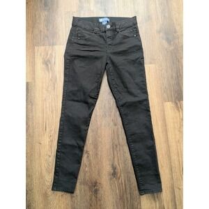 Democracy Ab Solution Jeans 8 Black Skinny Leg Dark Wash Mid Rise Denim Pants